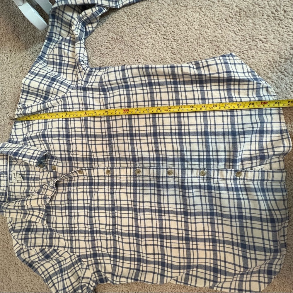 L.L.BEAN Women’s Heritage Washed Twill Shirt Long Sleeve Plaid - Picture 9 of 9